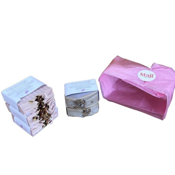 MAJI SOAP Handmade Soap Bars Natural Organic Hand Crafted 4 oz  Gift Set-5pc Set - Picture 7 of 10